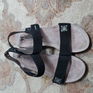 Mephisto wedge cork sandals